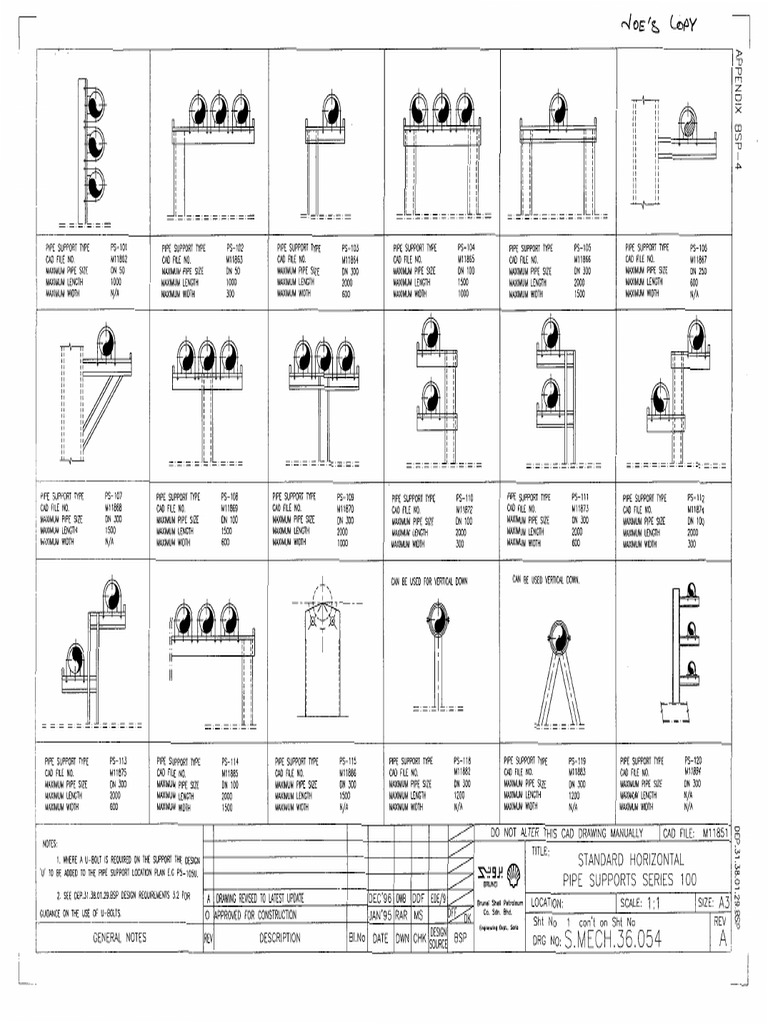 Pipe Supp STD | PDF | Length | Distance