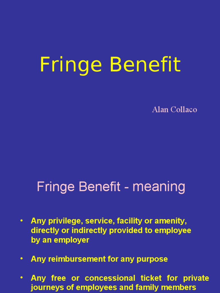 Fringe Benefits 10 PDF Employee Benefits Employment