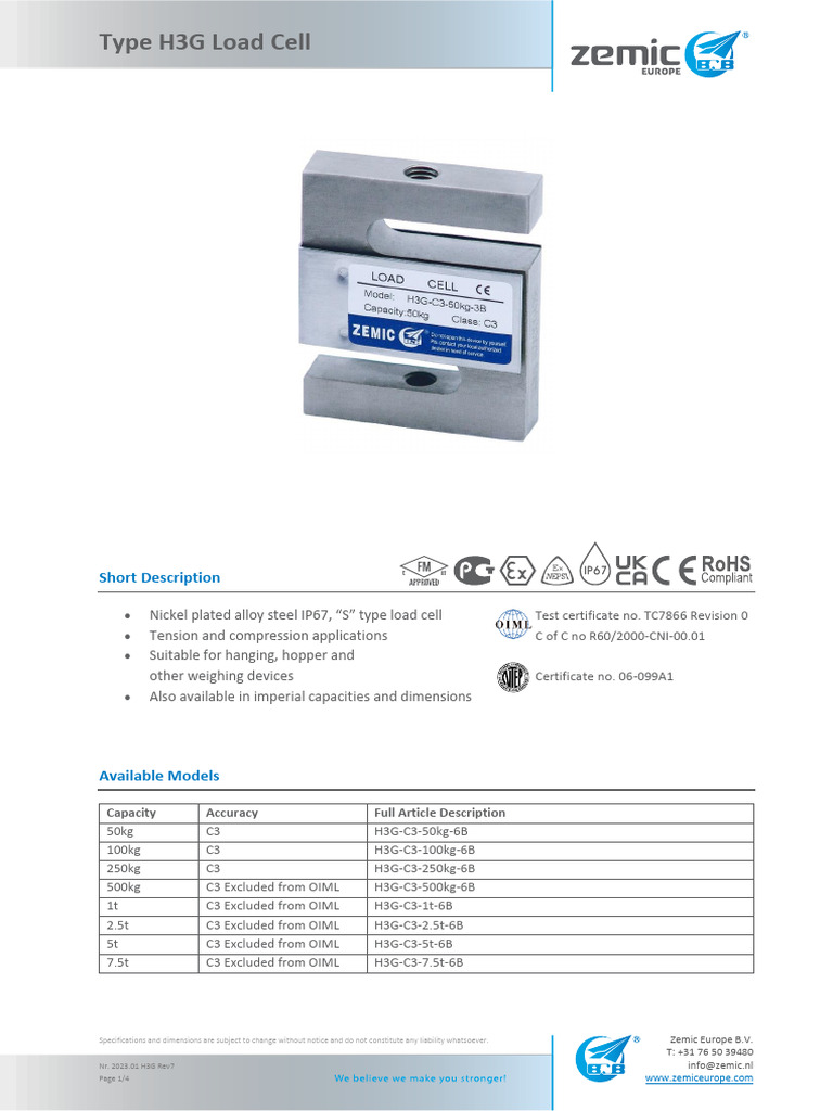 H3G Datasheet | PDF | Electrical Resistance And Conductance ...