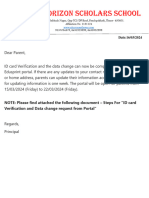 Circular - ID Card Verification and Data Change Request From Portal