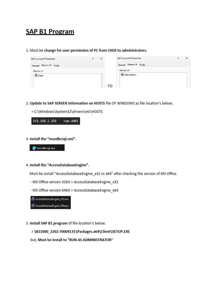 000. SAP B1 Installation_20230628 | PDF