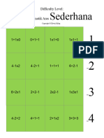 Persamaan Matematik Aras SEDERHANA