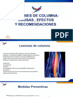 Lesiones de Columna Causas, Efectos y Recomendaciones
