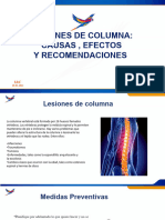 20240318 LESIONES DE COLUMNA CAUSAS , EFECTOS Y RECOMENDACIONES