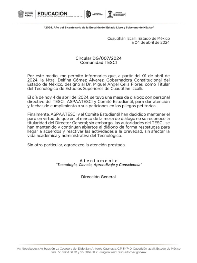 Circular 07 Tesci | PDF