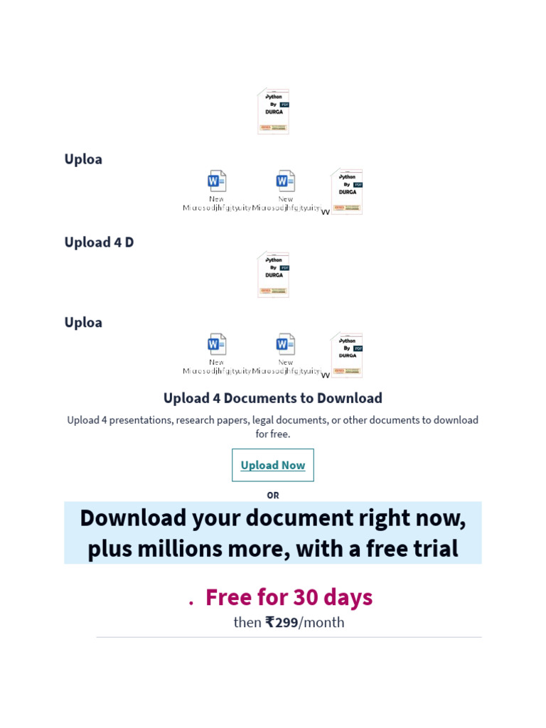 Upload 4 Documents for Free Download | PDF | Scribd | Podcast