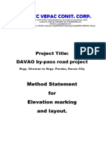 Method Statement For - Rev.01 Elevation Marking and Layout.
