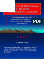 Mendorong Terbentuknya Perda BPBD