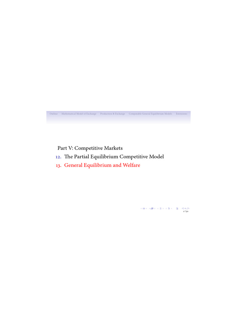 Mathematical Models of Exchange Economics | PDF | General Equilibrium ...