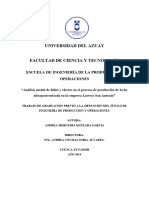 Universidad Del Azuay: Escuela de Ingeniería de La Producción Y Operaciones