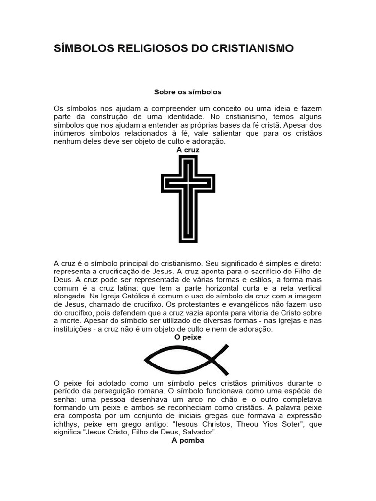 Símbolos do Cristianismo e Seus Significados | PDF | Jesus | Igreja ...