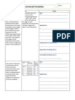 Experimental Aim, Hypothesis and Variables (StudentVersion)