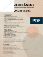 Carta de Vinhos Conterrâneos