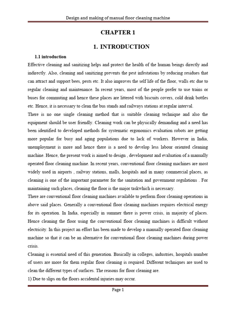 Manual Floor Cleaning Machine Design | PDF | Electric Motor | Direct ...