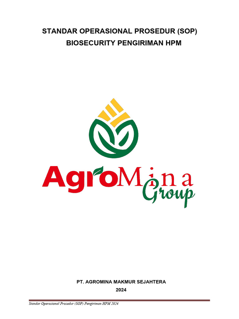 SOP Biosecurity Pengiriman HPM 2024 | PDF