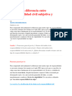 Cuál es la diferencia entre responsabilidad civil subjetiva y objetiva