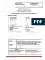 Silabo de Neurobioquimica y Psicofarmacologia