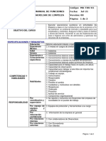 Manual de Funciones Auxiliar de Limpieza