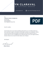 Gray And White Minimalist Cover Letter