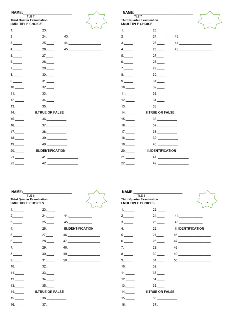 Answer Sheet | Download Free PDF | Standardized Tests | Tests