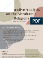 Comparative Analysis On The Abrahamic Religions