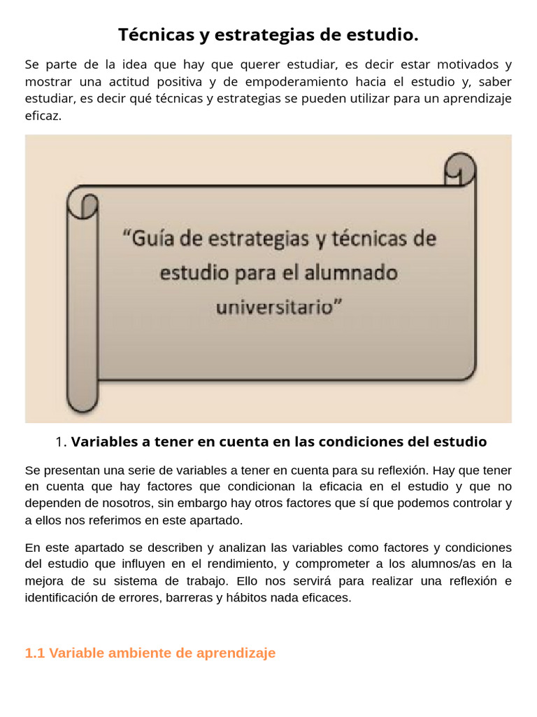 Estrategias Efectivas de Estudio | PDF | Aprendizaje | Inteligencia