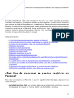 ¿Cómo Crear Una Empresa en Panamá y Que Aspectos Considerar