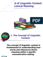 The Concept of Linguistics and Lexical Meaning Presentation