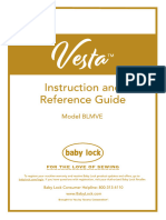 Baby Lock Vesta BLMVE Sewing Machine Instruction Manual