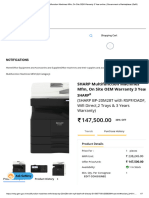 Buy SHARP Multifunction Machines MFM, On Site OEM Warranty 3 Year Online - Government e Marketplace (GeM)