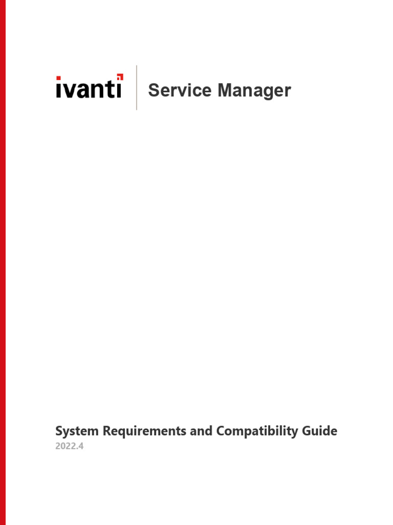 IVANTI System Requirements Guide PDF Port Networking