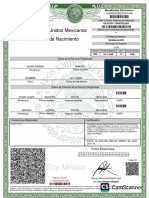 Estados Unidos Mexicanos Acta de Nacimiento: Identificador Electrónico