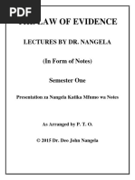 Evidence Lectures by Dr. Nangela PDF