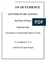 Evidence Lectures by Dr. Nangela PDF