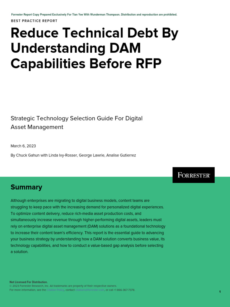 Reduce Technical Debt by Understanding DAM Capabilities Before RFP ...
