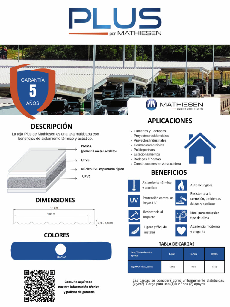 Ficha Técnica - Tejas UPVC Plus - Rev3 Dic2023 | PDF