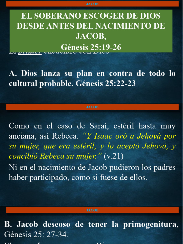Encuentros de Jacob con Dios en Génesis | PDF