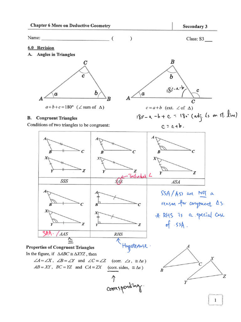 f3 Maths CHP 6 | PDF