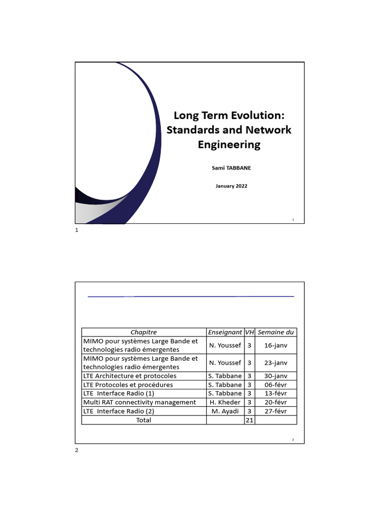 LTE Standards and Network Engineering Overview | PDF | Lte ...