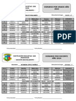 Horario de Clases Individuales - 2024