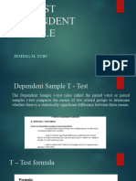 T - Test Dependent Sample: Jemima M. Tubu