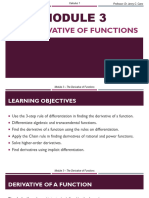 Module 3 - The Derivatives