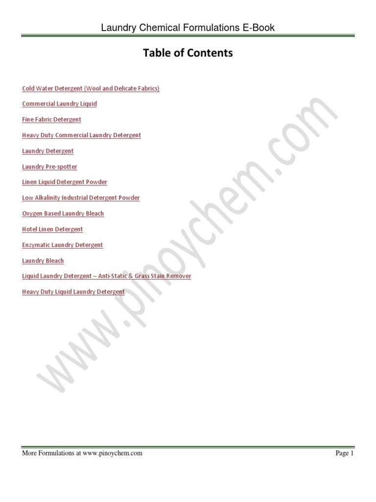 Laundry Formulation Ebook PDF Detergent Sodium Hydroxide