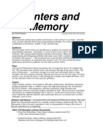 Pointers and Memory