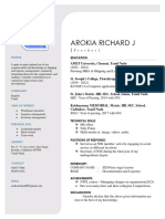 Arokia Richard j New Resume