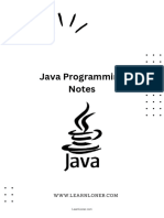 Java Programming Notes