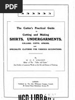 13.1 The Cutter's Practical Guide To Cutting and Making Shirts, Undergarments, Collars