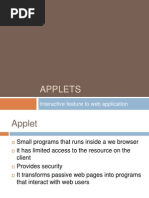 Applets: Interactive Feature To Web Application
