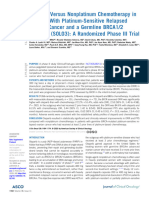 Olaparib Versus Nonplatinum Chemotherapy in Patients With Platinum-Sensitive Relapsed Ovarian Cancer and A Germline BRCA1:2 Mutation (SOLO3) : A Randomized Phase III Trial