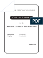 Codeâ of Conduct For The National Assembly Elections 2019